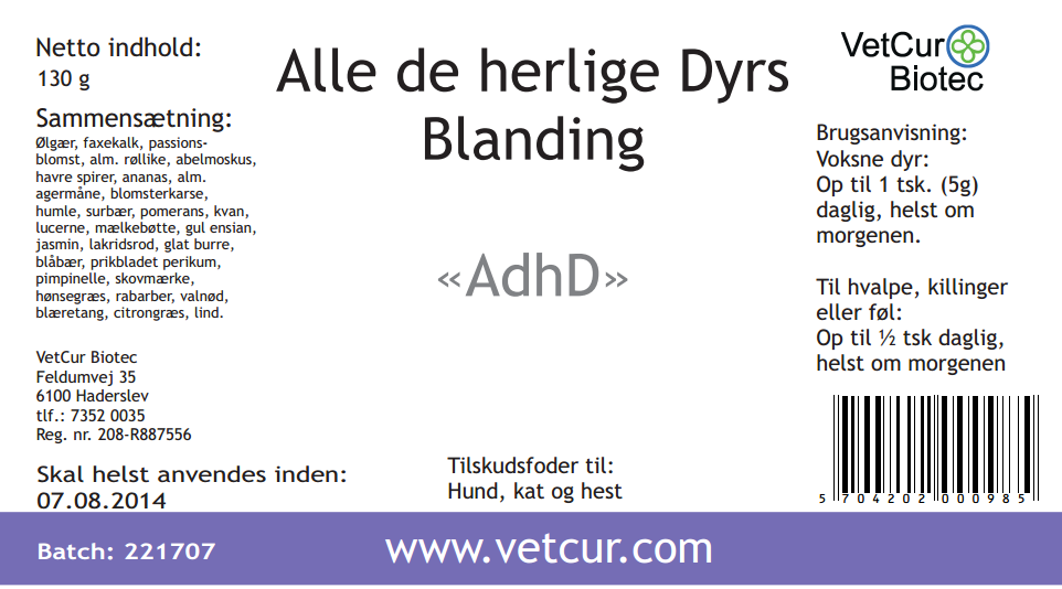 AdhD 130 g - bedstevendk