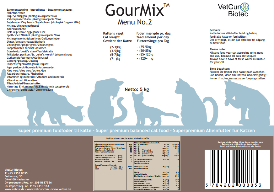 GourMix Menu No. 2  – Kat - bedstevendk