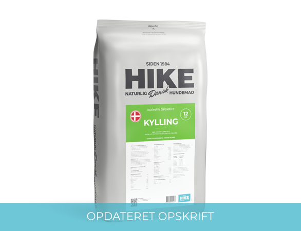 HIKE Kornfri KYLLING Hundemad - bedstevendk