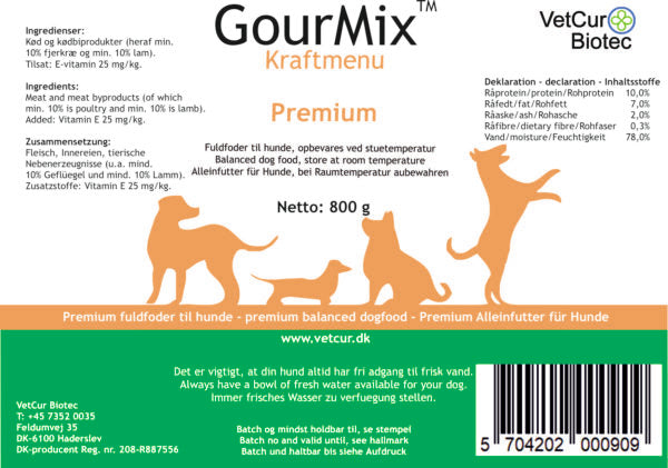 GourMix Kraftmenu 800g - bedstevendk