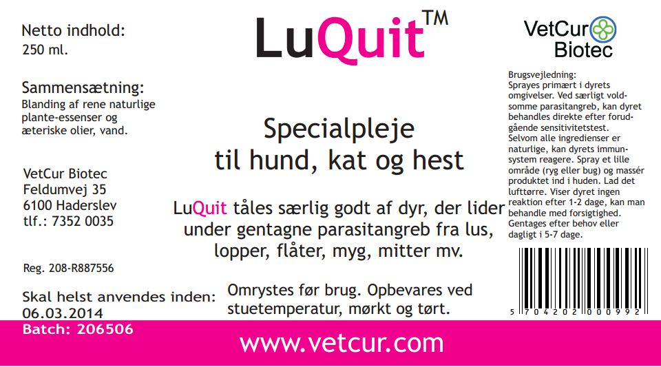 LuQuit 250 ml - bedstevendk