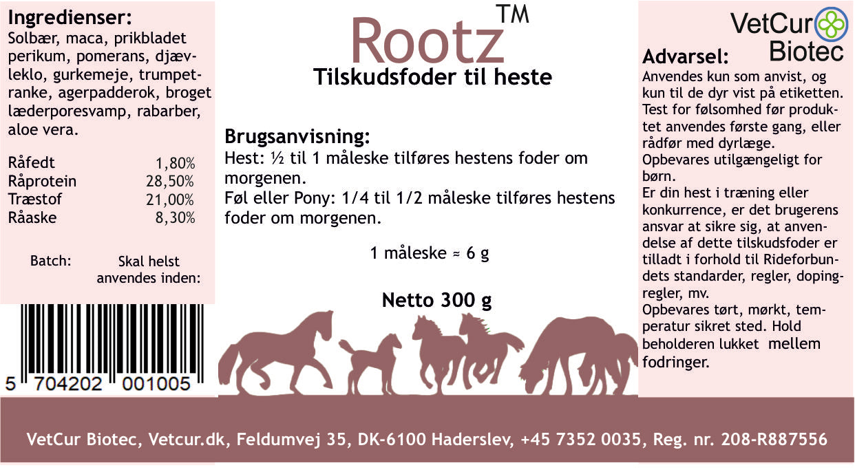 Rootz Hest 300g - bedstevendk