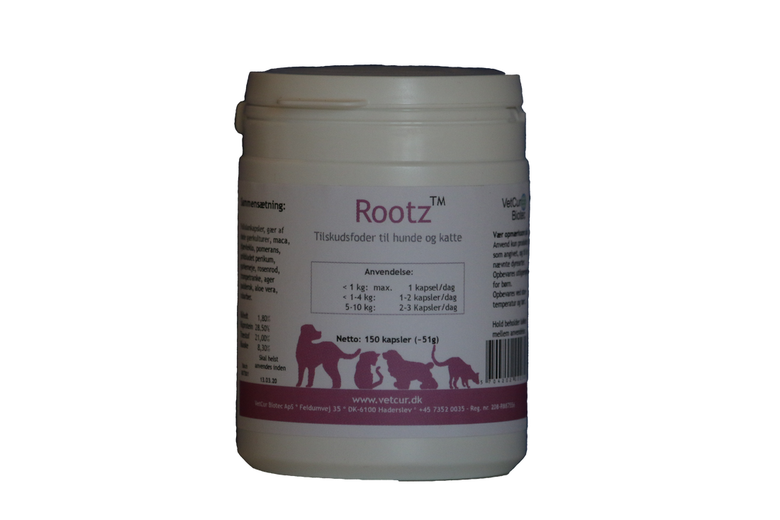Rootz 180 stk. Kapsler – Hund & Kat - bedstevendk