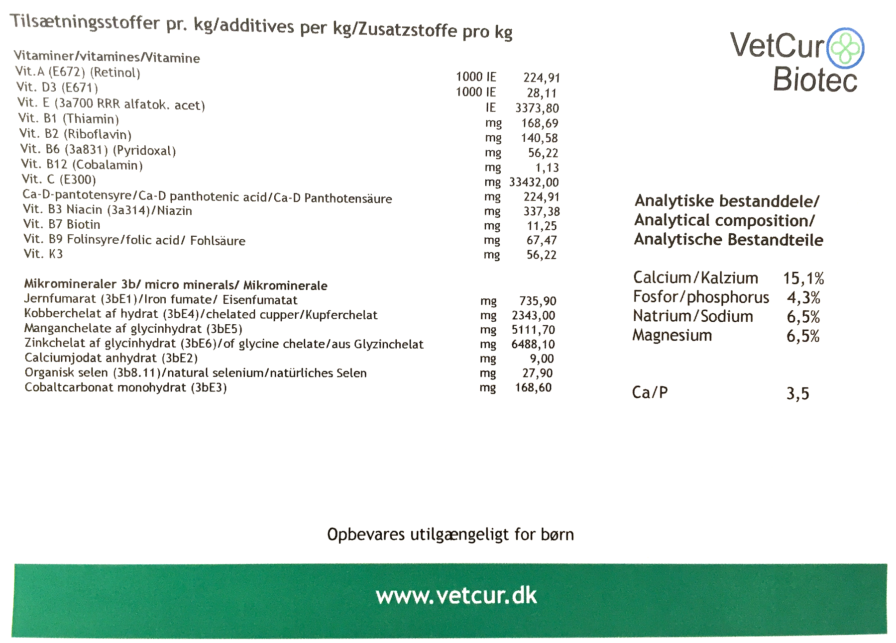 ViVet Urtemineral – Hest - bedstevendk