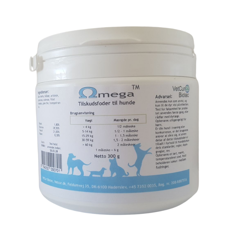 Omega 300g - Hund - bedstevendk