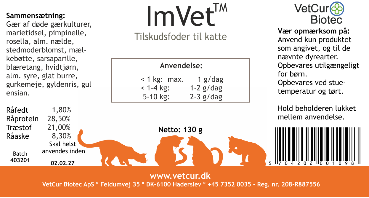 ImVet 180 stk. Kapsler – Kat - bedstevendk