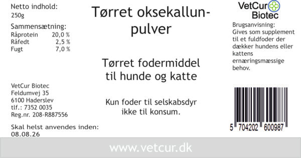 Tørret Oksekallunpulver – 250g - bedstevendk