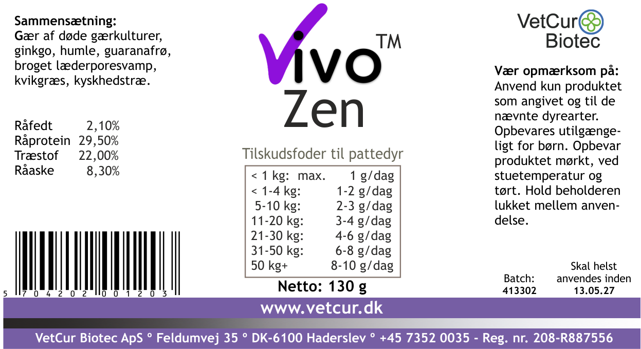 Vivo Zen – 130g - bedstevendk
