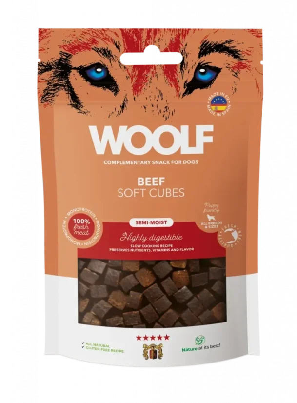 WOOLF Beef Soft Cubes - bedstevendk