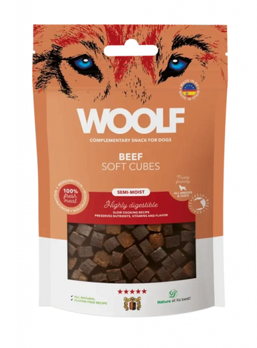 WOOLF Beef Soft Cubes - bedstevendk