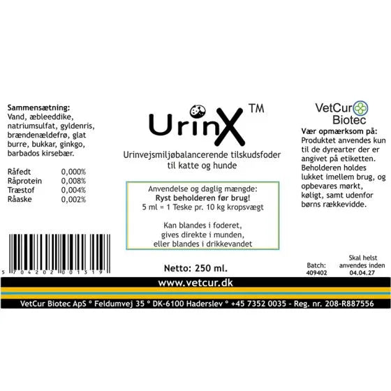 UrinX 250 ml - bedstevendk